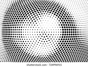 Abstract halftone wave dotted background. Futuristic twisted grunge pattern, dot, circles.  Vector modern optical pop art texture for posters, business cards, cover, labels mock-up, stickers layout