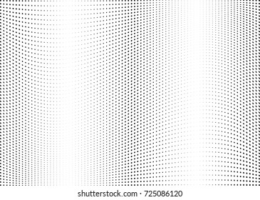 Abstract halftone wave dotted background. Futuristic twisted grunge pattern, dot, circles.  Vector modern optical pop art texture for posters, business cards, cover, labels mock-up, stickers layout