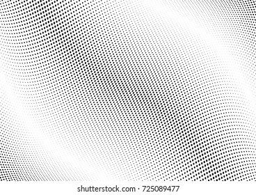 Abstract halftone wave dotted background. Futuristic twisted grunge pattern, dot, circles.  Vector modern optical pop art texture for posters, business cards, cover, labels mock-up, stickers layout