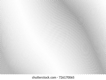 Abstract halftone wave dotted background. Futuristic twisted grunge pattern, dot, circles.  Vector modern optical pop art texture for posters, business cards, cover, labels mock-up, stickers layout