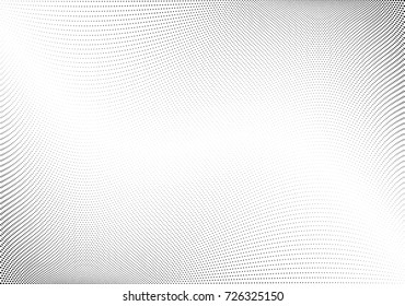 Abstract halftone wave dotted background. Futuristic twisted grunge pattern, dot, circles.  Vector modern optical pop art texture for posters, business cards, cover, labels mock-up, stickers layout