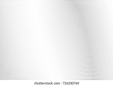 Abstract halftone wave dotted background. Futuristic twisted grunge pattern, dot, circles.  Vector modern optical pop art texture for posters, business cards, cover, labels mock-up, stickers layout