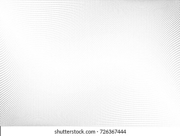 Abstract halftone wave dotted background. Futuristic twisted grunge pattern, dot, circles.  Vector modern optical pop art texture for posters, business cards, cover, labels mock-up, stickers layout