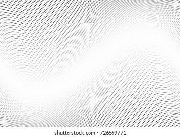 Abstract halftone wave dotted background. Futuristic twisted grunge pattern, dot, circles.  Vector modern optical pop art texture for posters, business cards, cover, labels mock-up, stickers layout