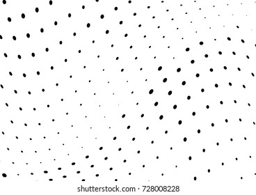 Abstract halftone wave dotted background. Futuristic twisted grunge pattern, dot, circles.  Vector modern optical pop art texture for posters, business cards, cover, labels mock-up, stickers layout