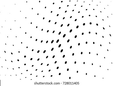 Abstract halftone wave dotted background. Futuristic twisted grunge pattern, dot, circles.  Vector modern optical pop art texture for posters, business cards, cover, labels mock-up, stickers layout