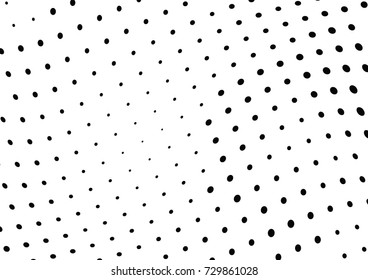 Abstract halftone wave dotted background. Futuristic twisted grunge pattern, dot, circles.  Vector modern optical pop art texture for posters, business cards, cover, labels mock-up, stickers layout