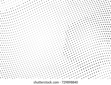 Abstract halftone wave dotted background. Futuristic twisted grunge pattern, dot, circles.  Vector modern optical pop art texture for posters, business cards, cover, labels mock-up, stickers layout