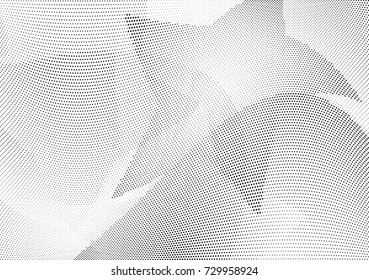 Abstract halftone wave dotted background. Futuristic twisted grunge pattern, dot, circles.  Vector modern optical pop art texture for posters, business cards, cover, labels mock-up, stickers layout