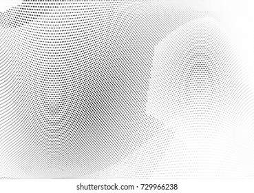 Abstract halftone wave dotted background. Futuristic twisted grunge pattern, dot, circles.  Vector modern optical pop art texture for posters, business cards, cover, labels mock-up, stickers layout