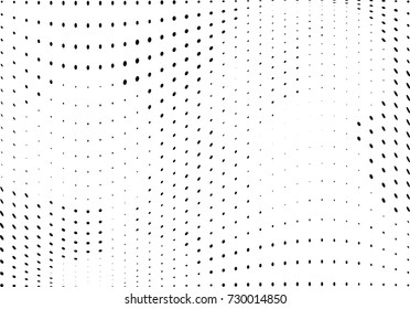 Abstract halftone wave dotted background. Futuristic twisted grunge pattern, dot, circles.  Vector modern optical pop art texture for posters, business cards, cover, labels mock-up, stickers layout