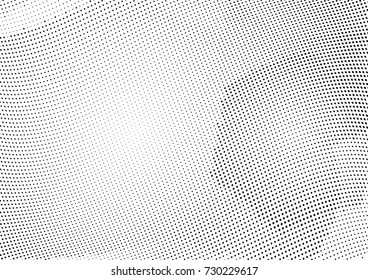 Abstract halftone wave dotted background. Futuristic twisted grunge pattern, dot, circles.  Vector modern optical pop art texture for posters, business cards, cover, labels mock-up, stickers layout