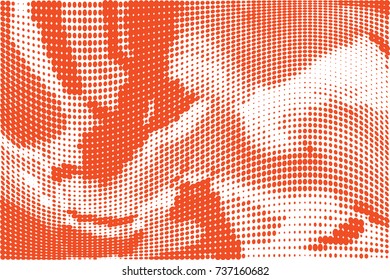 Abstract halftone wave dotted background. Futuristic twisted grunge pattern, dot, circles.  Vector modern optical pop art texture for posters, business cards, cover, labels mock-up, stickers layout