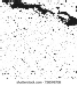 Abstract halftone wave dotted background. Futuristic twisted grunge pattern, dot, circles. Vector futuristic texture for posters, sites, business cards, postcards, interior design, labels.