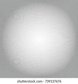 Abstract halftone wave dotted background. Futuristic twisted grunge pattern, dot, circles.  Vector modern optical pop art texture for posters, business cards, cover, labels mock-up, stickers layout