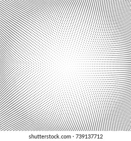Abstract halftone wave dotted background. Futuristic twisted grunge pattern, dot, circles.  Vector modern optical pop art texture for posters, business cards, cover, labels mock-up, stickers layout