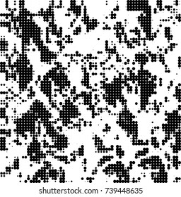 Abstract halftone wave dotted background. Futuristic twisted grunge pattern, dot, circles. Vector futuristic texture for posters, sites, business cards, postcards, interior design, labels.