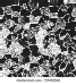 Abstract halftone wave dotted background. Futuristic twisted grunge pattern, dot, circles. Vector futuristic texture for posters, sites, business cards, postcards, interior design, labels.