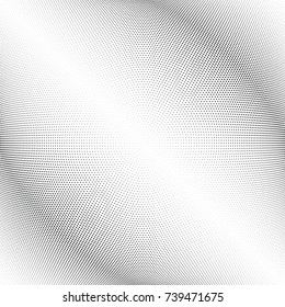 Abstract halftone wave dotted background. Futuristic twisted grunge pattern, stars.  Vector modern optical pop art texture for posters, postcard, grunge cover, labels, vintage sticker mock-up layout