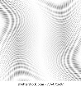 Abstract halftone wave dotted background. Futuristic twisted grunge pattern, stars.  Vector modern optical pop art texture for posters, postcard, grunge cover, labels, vintage sticker mock-up layout