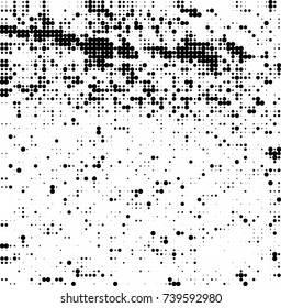 Abstract halftone wave dotted background. Futuristic twisted grunge pattern, dot, circles. Vector futuristic texture for posters, sites, business cards, postcards, interior design, labels.
