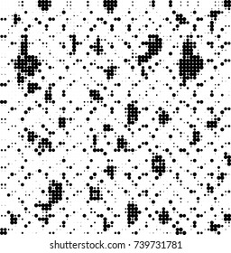 Abstract halftone wave dotted background. Futuristic twisted grunge pattern, dot, circles. Vector futuristic texture for posters, sites, business cards, postcards, interior design, labels.