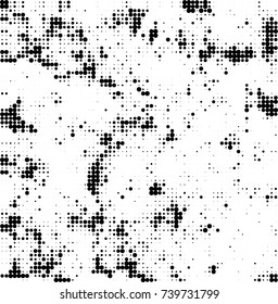 Abstract halftone wave dotted background. Futuristic twisted grunge pattern, dot, circles. Vector futuristic texture for posters, sites, business cards, postcards, interior design, labels.