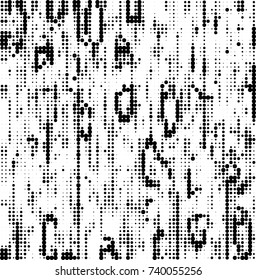 Abstract halftone wave dotted background. Futuristic twisted grunge pattern, dot, circles. Vector futuristic texture for posters, sites, business cards, postcards, interior design, labels.