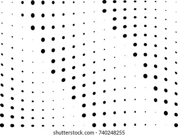 Abstract halftone wave dotted background. Futuristic twisted grunge pattern, dot, circles.  Vector modern optical pop art texture for posters, business cards, cover, labels mock-up, stickers layout