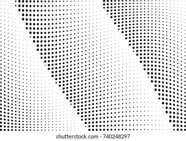 Abstract halftone wave dotted background. Futuristic twisted grunge pattern, dot, circles.  Vector modern optical pop art texture for posters, business cards, cover, labels mock-up, stickers layout