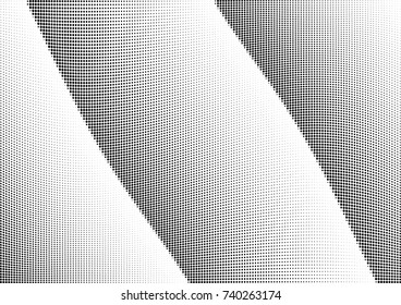 Abstract halftone wave dotted background. Futuristic twisted grunge pattern, dot, circles.  Vector modern optical pop art texture for posters, business cards, cover, labels mock-up, stickers layout