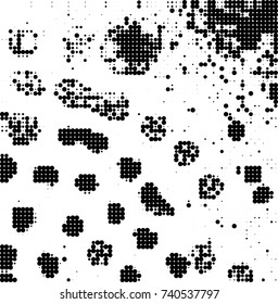 Abstract halftone wave dotted background. Futuristic twisted grunge pattern, dot, circles. Vector futuristic texture for posters, sites, business cards, postcards, interior design, labels.