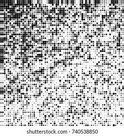 Abstract halftone wave dotted background. Futuristic twisted grunge pattern, dot, circles. Vector futuristic texture for posters, sites, business cards, postcards, interior design, labels.