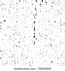 Abstract halftone wave dotted background. Futuristic twisted grunge pattern, dot, circles. Vector futuristic texture for posters, sites, business cards, postcards, interior design, labels.