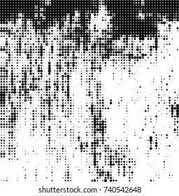 Abstract halftone wave dotted background. Futuristic twisted grunge pattern, dot, circles. Vector futuristic texture for posters, sites, business cards, postcards, interior design, labels.
