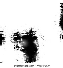 Abstract halftone wave dotted background. Futuristic twisted grunge pattern, dot, circles. Vector futuristic texture for posters, sites, business cards, postcards, interior design, labels.