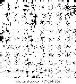 Abstract halftone wave dotted background. Futuristic twisted grunge pattern, dot, circles. Vector futuristic texture for posters, sites, business cards, postcards, interior design, labels.