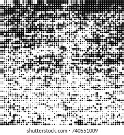 Abstract halftone wave dotted background. Futuristic twisted grunge pattern, dot, circles. Vector futuristic texture for posters, sites, business cards, postcards, interior design, labels.