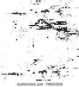 Abstract halftone wave dotted background. Futuristic twisted grunge pattern, dot, circles. Vector futuristic texture for posters, sites, business cards, postcards, interior design, labels.