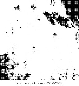 Abstract halftone wave dotted background. Futuristic twisted grunge pattern, dot, circles. Vector futuristic texture for posters, sites, business cards, postcards, interior design, labels.
