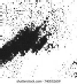 Abstract halftone wave dotted background. Futuristic twisted grunge pattern, dot, circles. Vector futuristic texture for posters, sites, business cards, postcards, interior design, labels.