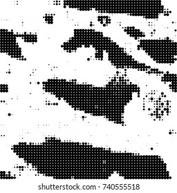 Abstract halftone wave dotted background. Futuristic twisted grunge pattern, dot, circles. Vector futuristic texture for posters, sites, business cards, postcards, interior design, labels.