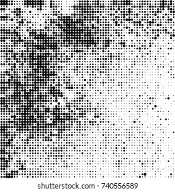 Abstract halftone wave dotted background. Futuristic twisted grunge pattern, dot, circles. Vector futuristic texture for posters, sites, business cards, postcards, interior design, labels.