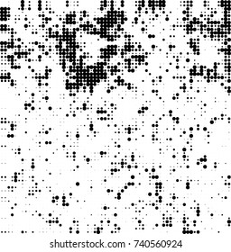 Abstract halftone wave dotted background. Futuristic twisted grunge pattern, dot, circles. Vector futuristic texture for posters, sites, business cards, postcards, interior design, labels.