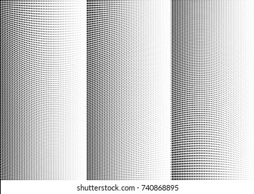 Abstract halftone wave dotted background. Futuristic twisted grunge pattern, dot, circles.  Vector modern optical pop art texture for posters, business cards, cover, labels mock-up, stickers layout