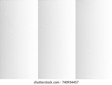 Abstract halftone wave dotted background. Futuristic twisted grunge pattern, dot, circles.  Vector modern optical pop art texture for posters, business cards, cover, labels mock-up, stickers layout