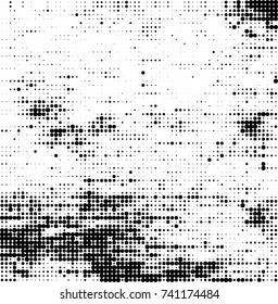 Abstract halftone wave dotted background. Futuristic twisted grunge pattern, dot, circles. Vector futuristic texture for posters, sites, business cards, postcards, interior design, labels.