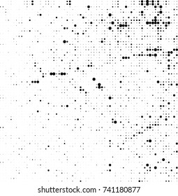 Abstract halftone wave dotted background. Futuristic twisted grunge pattern, dot, circles. Vector futuristic texture for posters, sites, business cards, postcards, interior design, labels.