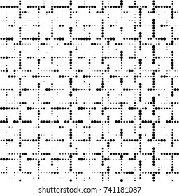 Abstract halftone wave dotted background. Futuristic twisted grunge pattern, dot, circles. Vector futuristic texture for posters, sites, business cards, postcards, interior design, labels.