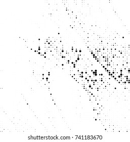 Abstract halftone wave dotted background. Futuristic twisted grunge pattern, dot, circles. Vector futuristic texture for posters, sites, business cards, postcards, interior design, labels.